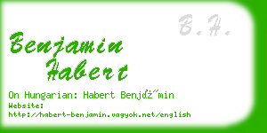 benjamin habert business card